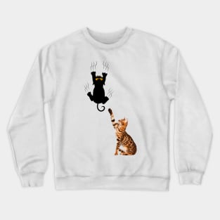 Funny Bengal Cat American Shorthair Black Cat Crewneck Sweatshirt